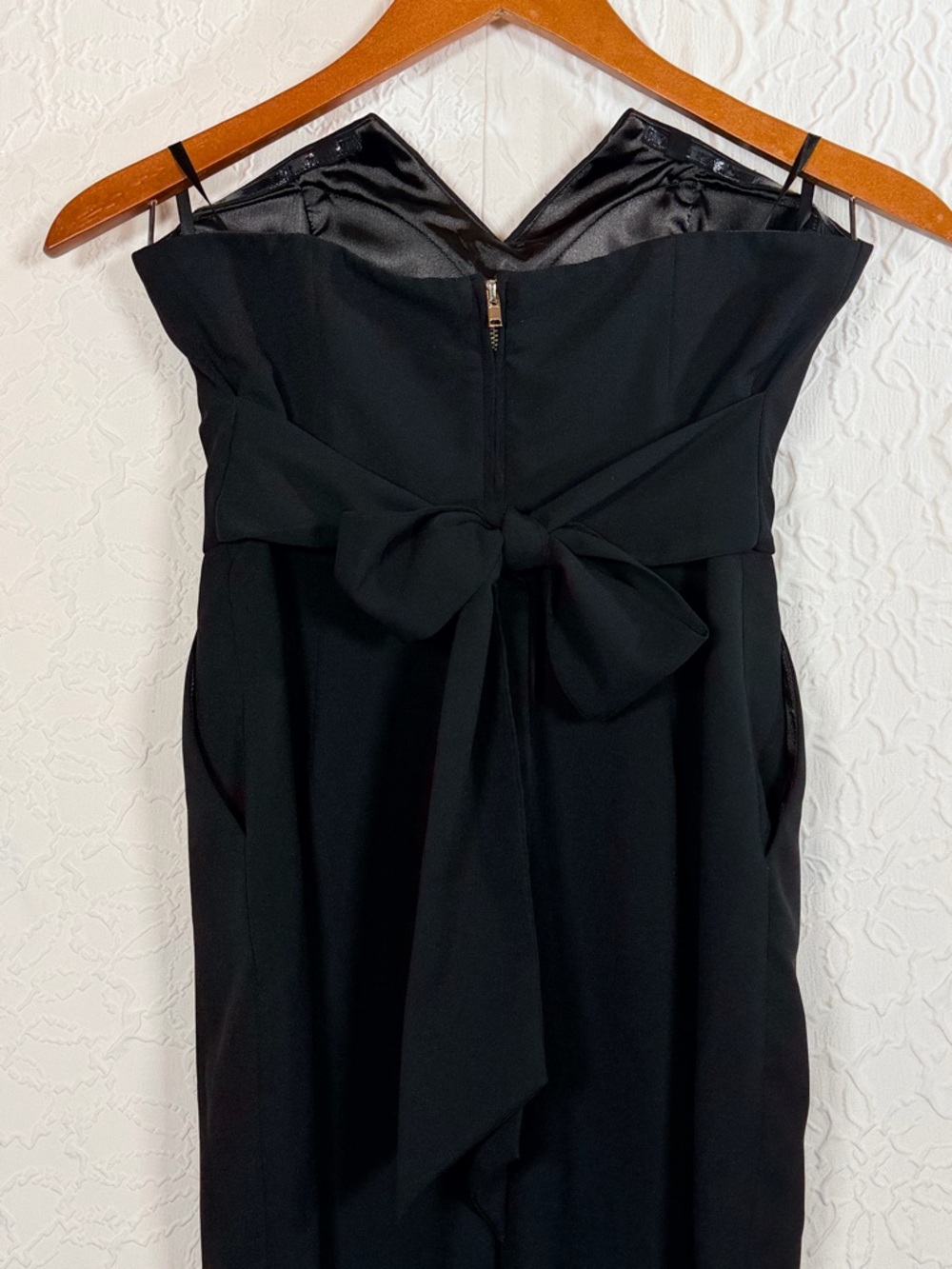 Bebe Black Strapless Modern Chic Fashion Jumpsuit Sz 2 - Picture 8 of 10